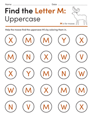 Find the Letter M: Uppercase