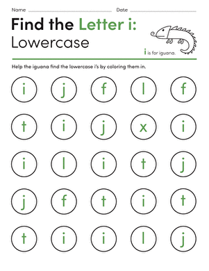 Find the Letter i: Lowercase