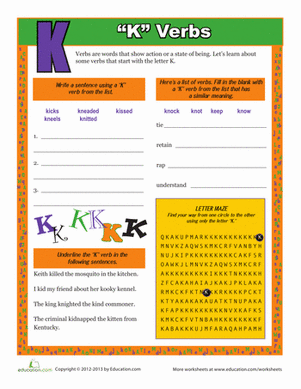 Verbs that Start with K