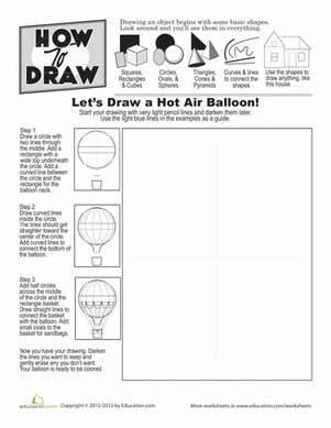 How to Draw a Hot Air Balloon