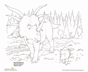 Styracosaurus Coloring Page