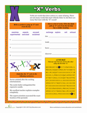 Verbs that Start with X