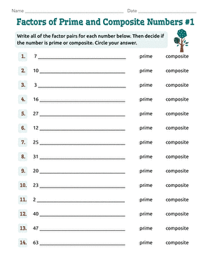 Factors of Prime and Composite Numbers #1