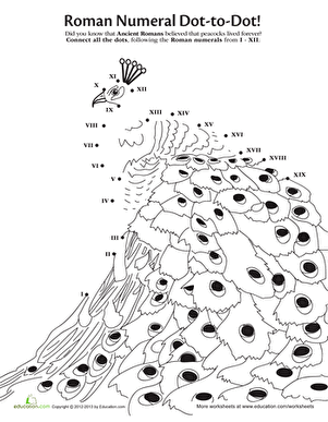 Roman Numeral Dot to Dot