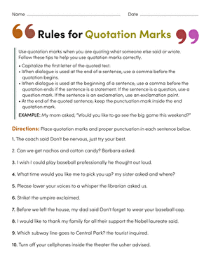 Rules for Quotation Marks large image