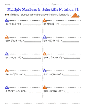 Multiply Numbers in Scientific Notation #1