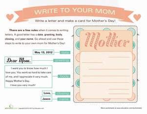 Write A Letter to Mom