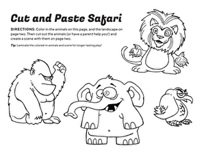 Cut and Paste Playsets: Safari