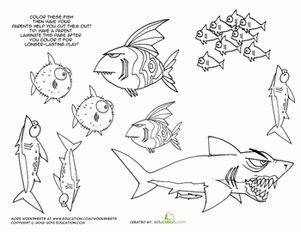 Cut and Paste Playsets: Under the Sea
