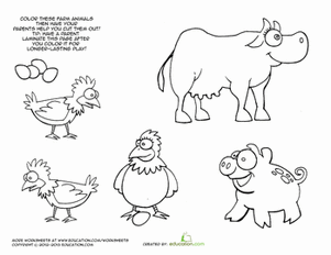 Cut and Paste Playsets: On the Farm