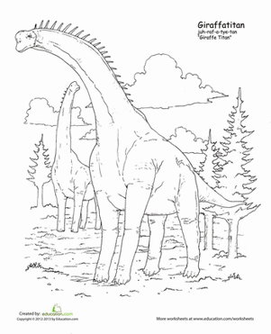 Giraffatitan Coloring Page