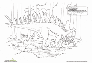 Kentrosaurus Coloring Page
