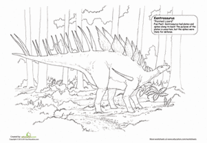 Kentrosaurus着色页面
