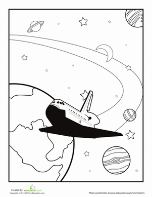 Outer Space Coloring Page