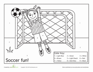 Soccer Color by Number