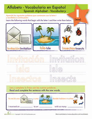Letter I in Spanish