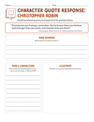 Character Quote Response: Christopher Robin