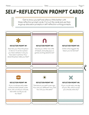 Self-Reflection Prompt Cards