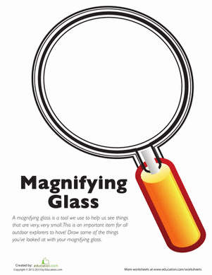 Magnifying Glass Coloring Page