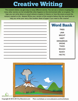 Volcano Writing Scene