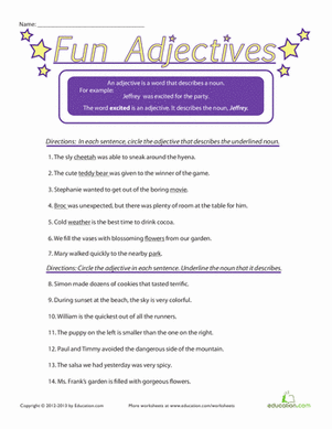 Fun Adjectives