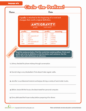 Words with Prefixes