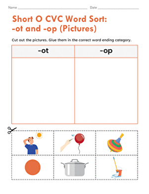 短O CVC词排序:ot和op(图片)