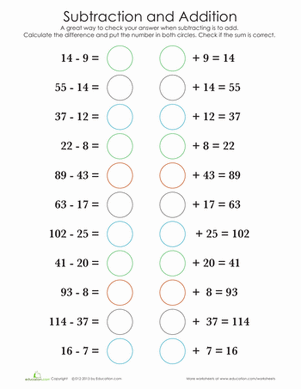Check Your Work: Subtraction