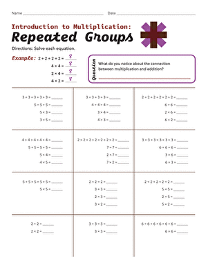 Intro to Multiplication: Repeated Groups
