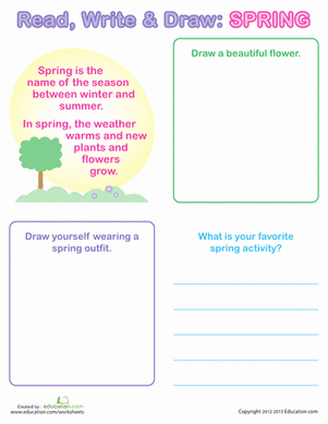 Spring Writing For Kids