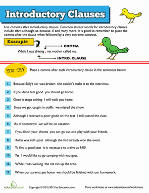 Introductory Clauses