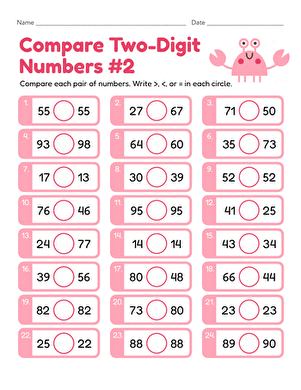 Compare Two-Digit Numbers #2