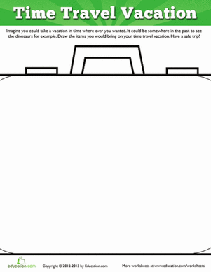 Suitcase Coloring Page