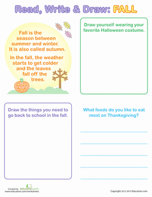 Fall Writing For Kids