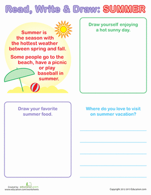 Summer Writing For Kids