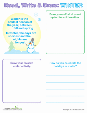 Winter Writing For Kids