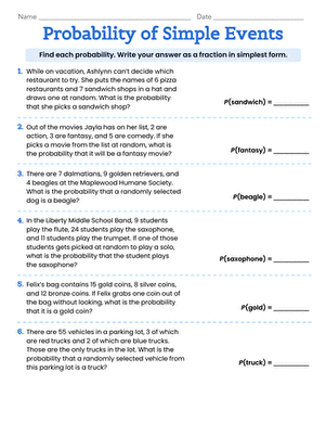 Probability of Simple Events