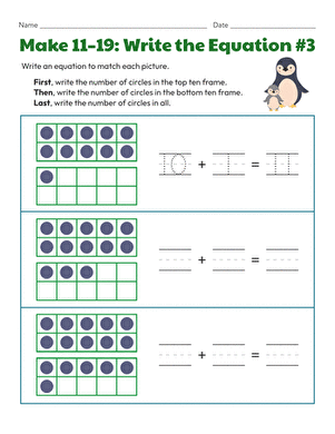 Make 11-19: Write the Equation #3