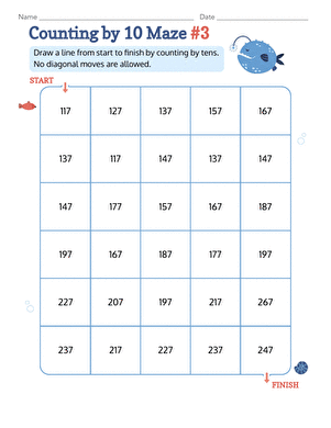 Counting by 10 Maze #3