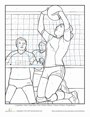 Volleyball Color By Number