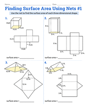 Finding Surface Area Using Nets #1