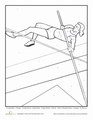Pole Vault Color By Number