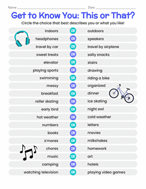 Get to Know You: This or That? 