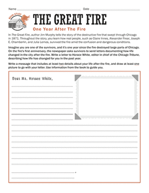 Book Study: The Great Fire: One Year After The Fire