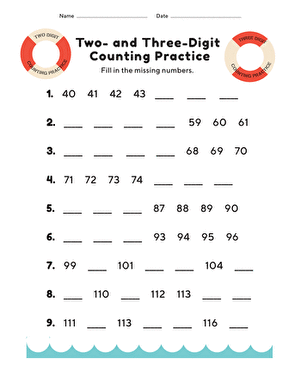 Two- and Three-Digit Counting Practice