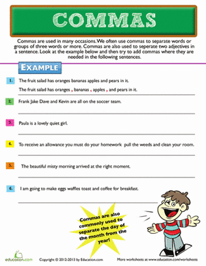 Commas and Lists