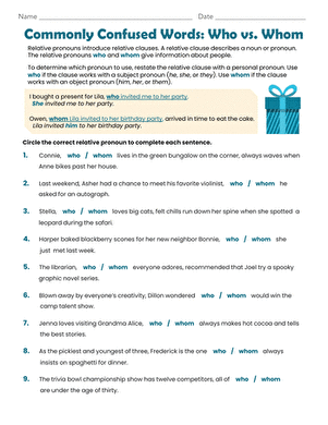 Commonly Confused Words: Who vs. Whom