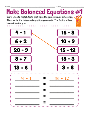 Make Balanced Equations #1