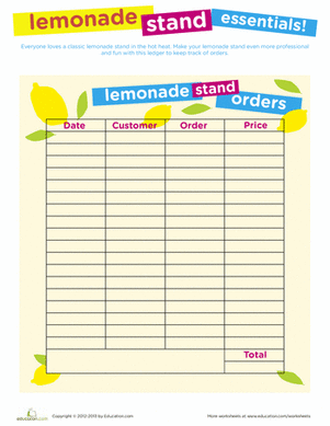 Lemonade Stand Printables