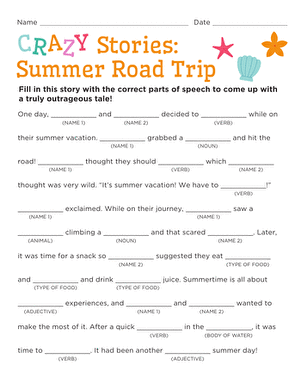 Write a Crazy Summer Story!